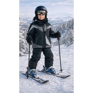 Obermeyer Ski Jacket Kids Sz S (8Y) Gray Insulated Snowboard Winter MSRP $239
